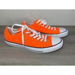 Converse Low Orange White Chuck Taylor Sneakers Men's 10 Women's 12- EUC